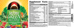 Packaging of Life Force Green multivitamin manufactured in the USA.