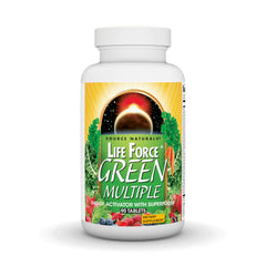 Source Naturals Life Force Green tablets close-up for easy daily energy support