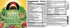 Source Naturals Life Force Green tablets with a meal, illustrating suggested intake