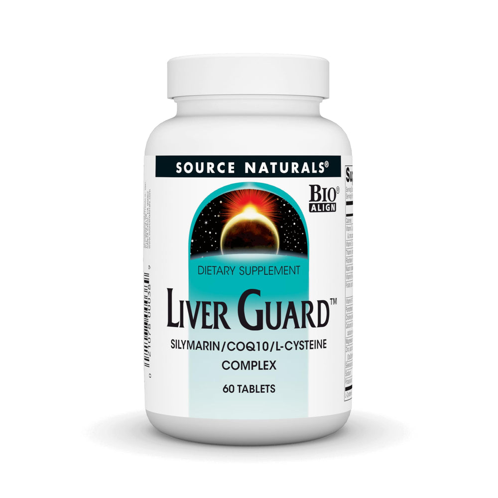 Source Naturals Liver Guard tablets in a bottle support liver function daily.