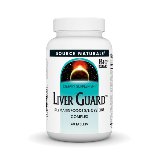 Source Naturals Liver Guard tablets in a bottle support liver function daily.