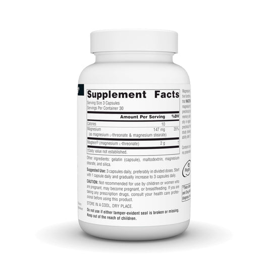 Source Naturals Magtein capsules on table for convenient daily mood and focus support