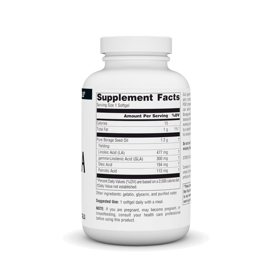 Source Naturals Mega-GLA 300 softgels closeup, easy-to-swallow capsule texture