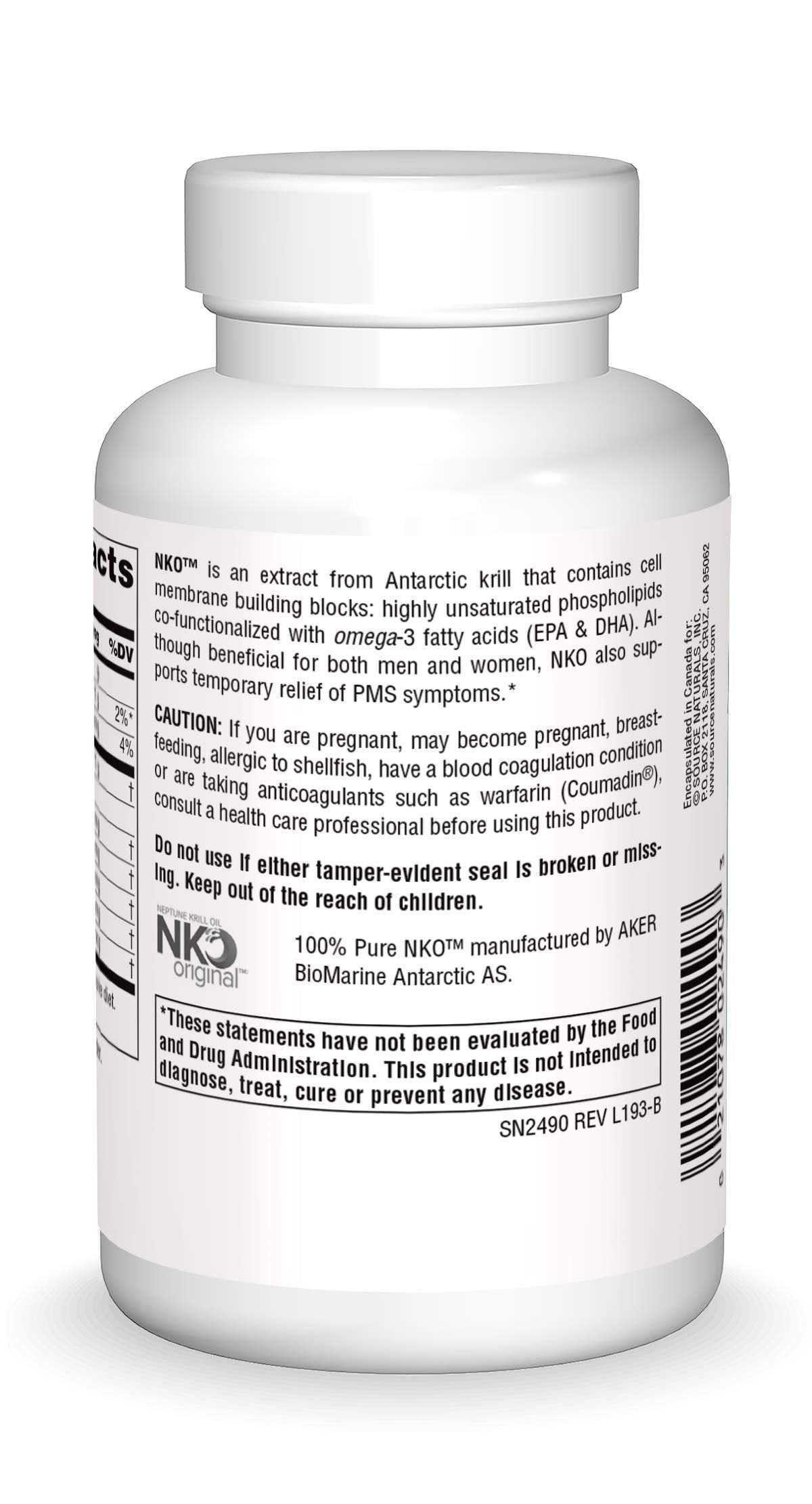 Source Naturals NKO softgels close-up for daily omega 3 intake.