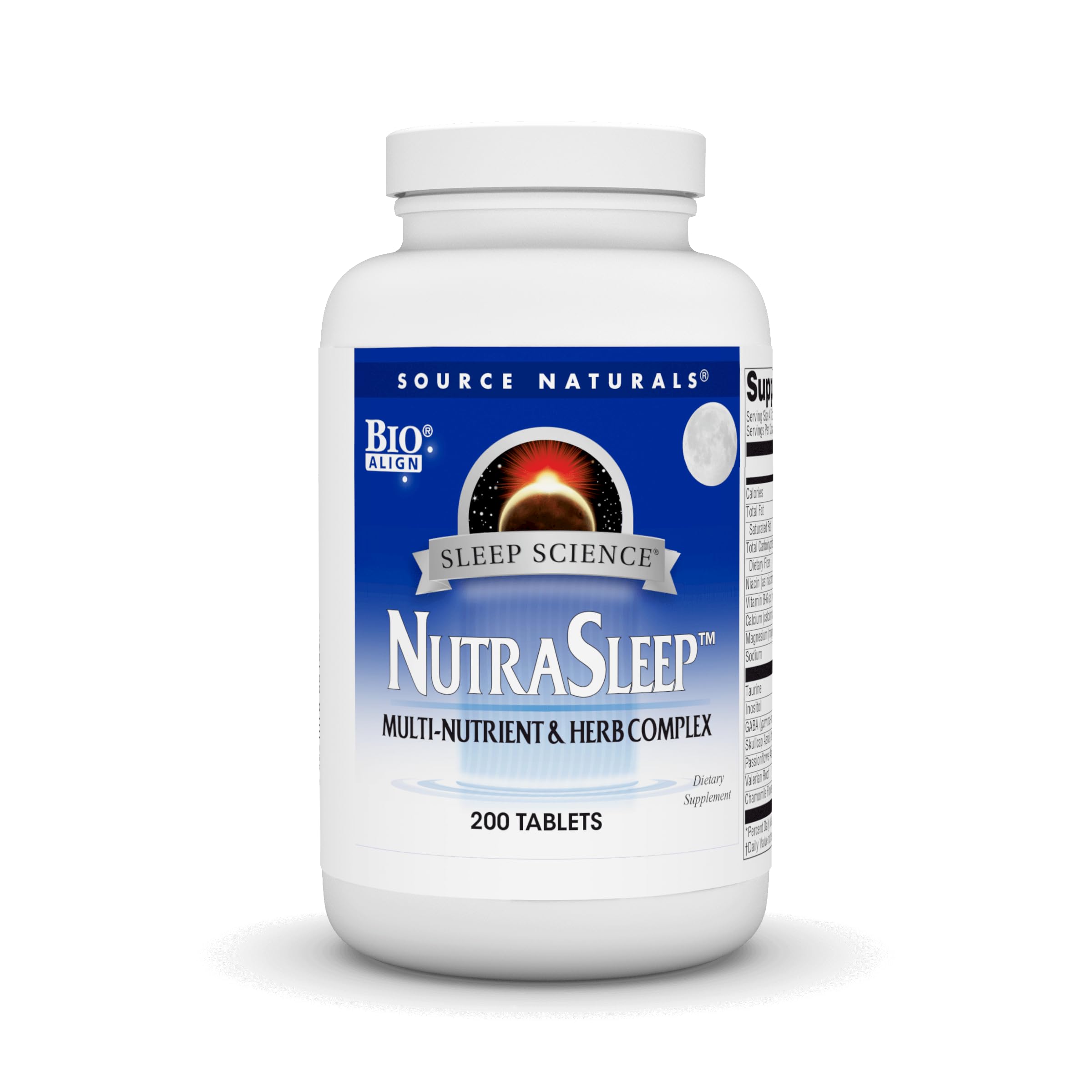 Source Naturals NutraSleep bottle front with melatonin-free relaxation support.