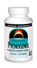 Source Naturals Pycnogenol bottle front view for daily antioxidant support