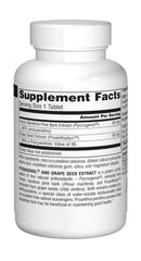 Source Naturals Pycnogenol and Grape Seed Label – clear label detail to help plan supplementation.