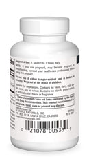 Source Naturals Pycnogenol and Grape Seed Tablets – back view with bottle and label for easy reference and trust.