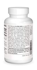 Source Naturals R-Lipoic Acid bottle label highlighting US-made quality.
