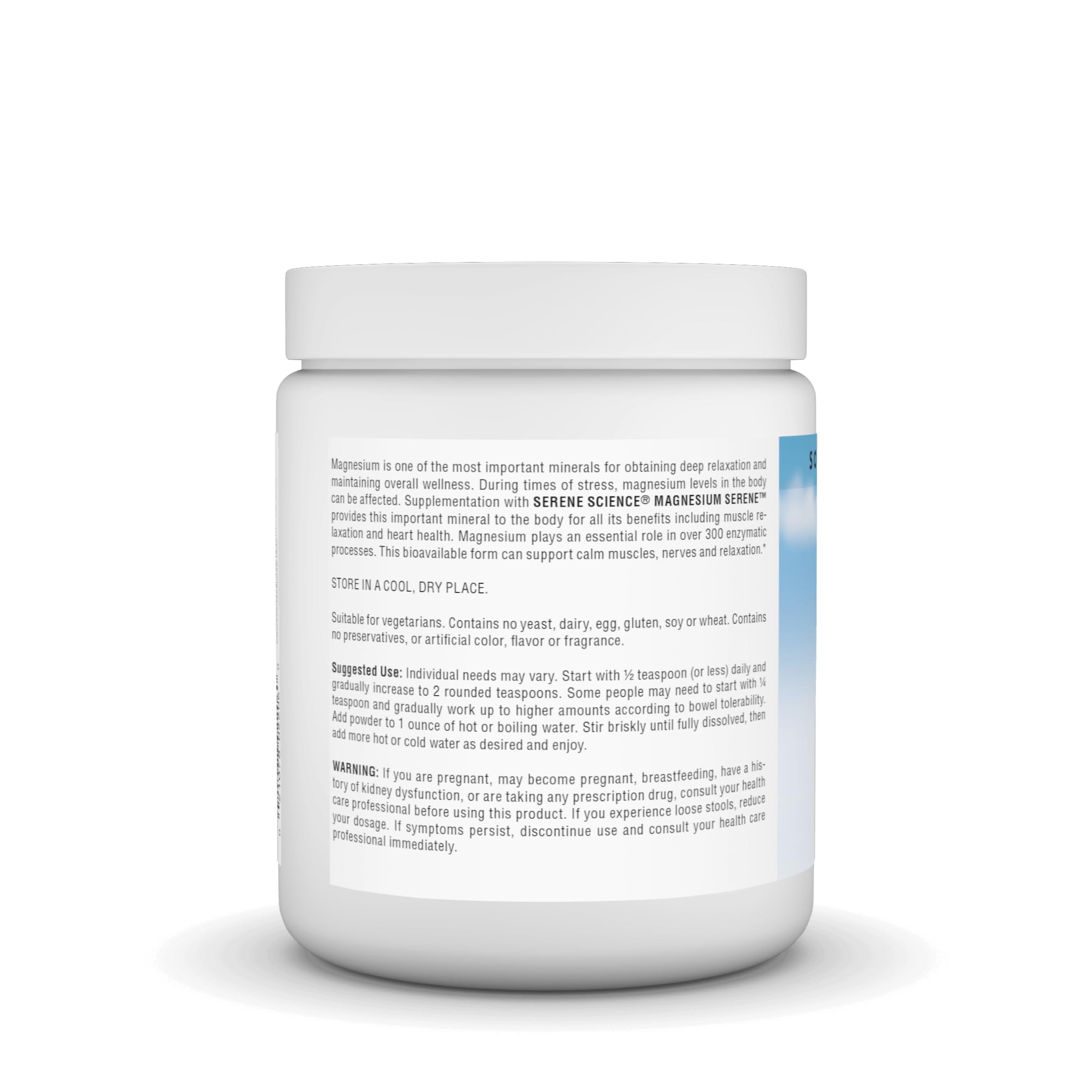 Source Naturals Serene Science Magnesium Serene glass of water with the mix.