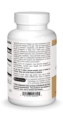 Close-up of Skin Eternal Hyaluronic Acid label showing dosage for hydration support.