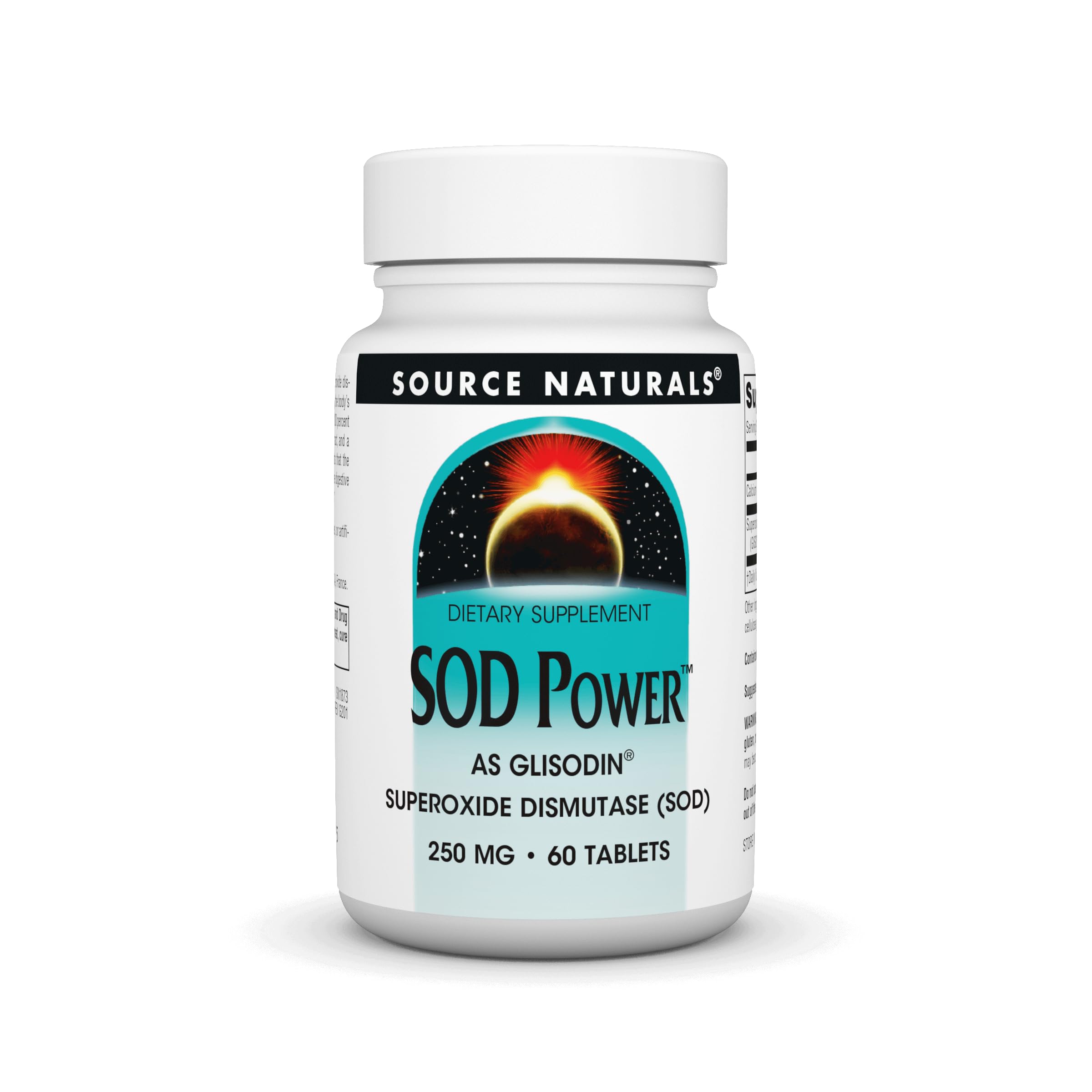 Source Naturals SOD Power tablet closeup for daily antioxidant support