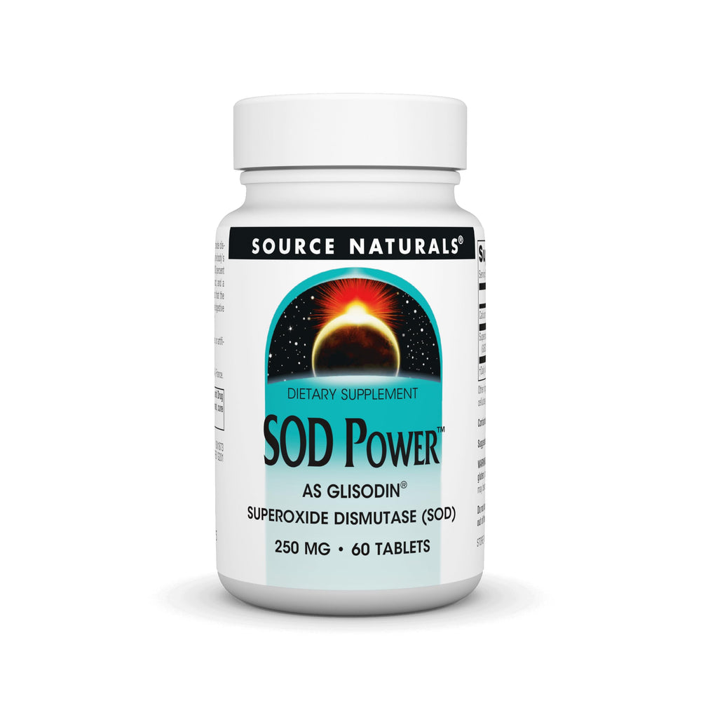 Source Naturals SOD Power tablet closeup for daily antioxidant support