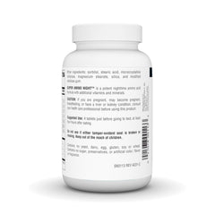 Source Naturals Super Amino Night bottle back panel with dosage instructions.