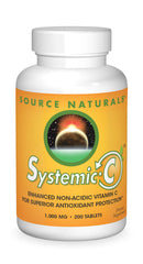 Source Naturals Systemic C bottle front shows robust vitamin C support.