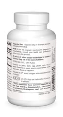 Source Naturals UC-II undenatured capsule label highlighting quality and purity benefits.