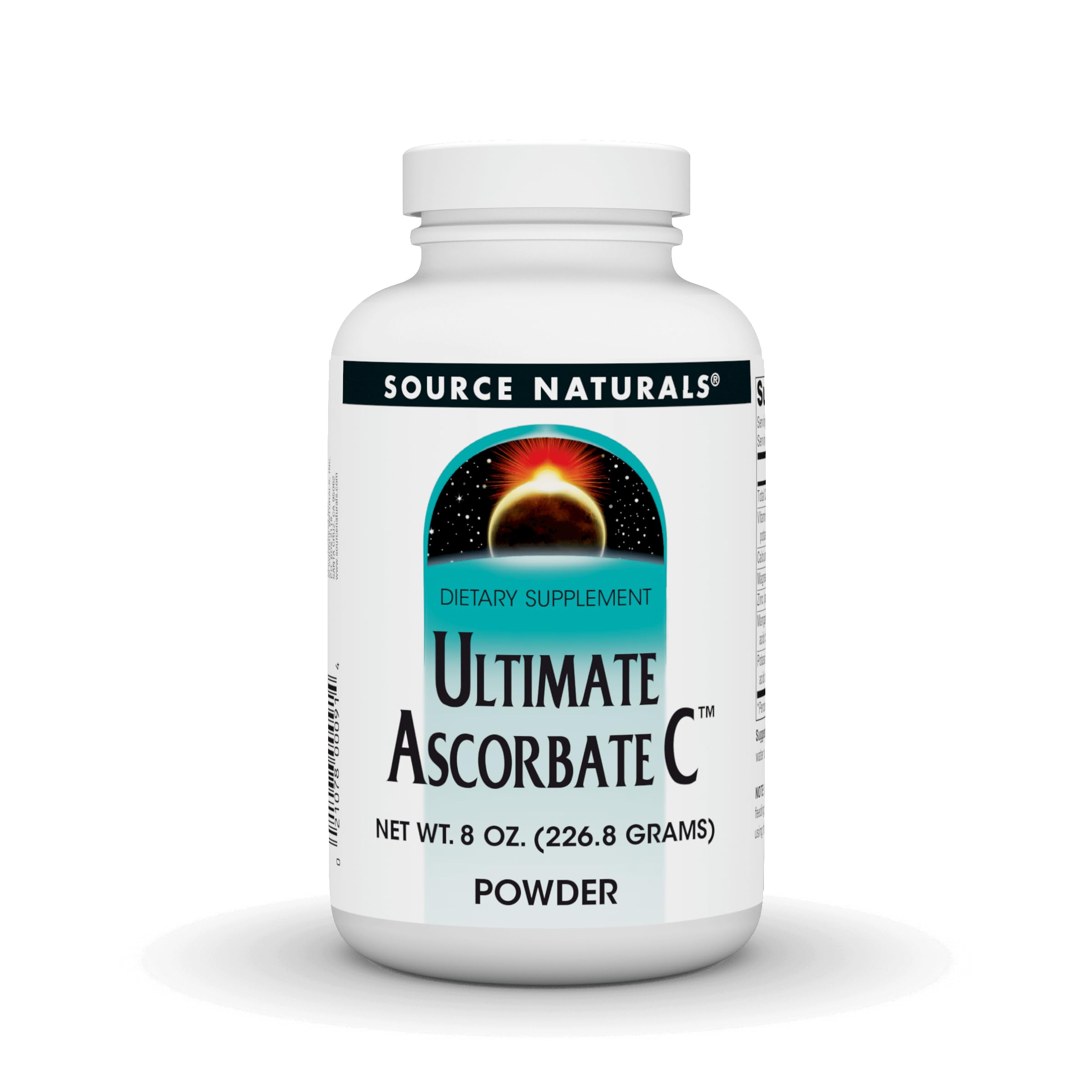 Source Naturals Ultimate Ascorbate C powder bottle for easy daily supplementation