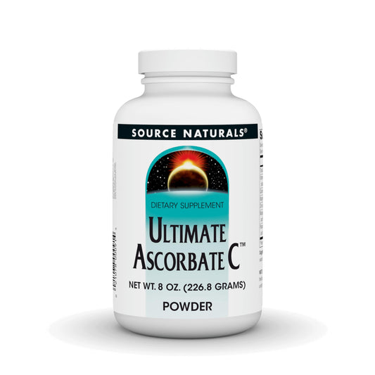Source Naturals Ultimate Ascorbate C powder bottle for easy daily supplementation
