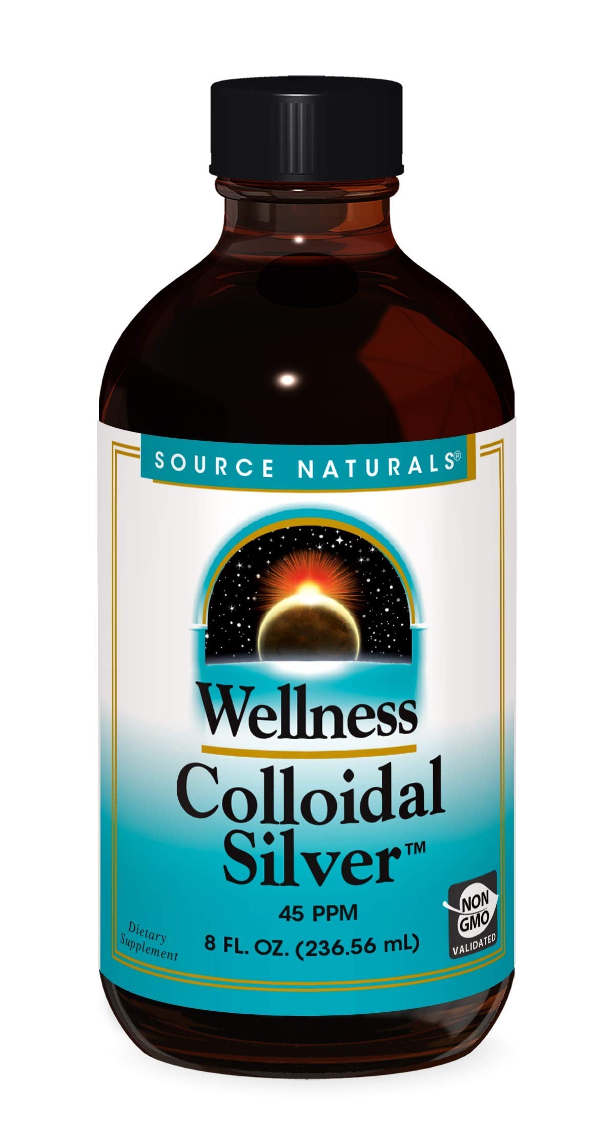 Source Naturals Wellness Colloidal Silver bottle for daily wellness support.