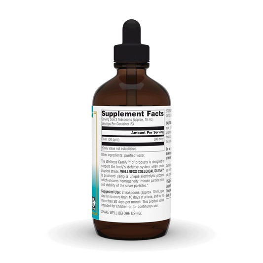 Source Naturals Wellness Colloidal Silver dropper ready for precise daily dosing.