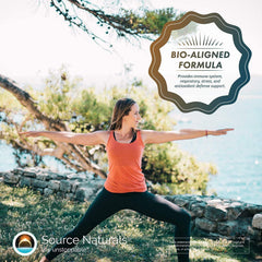 Source Naturals Wellness Formula packaging, clear ingredient list shows complex immune defense options.