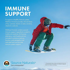 Source Naturals Wellness Formula shelf display, premium immune defense you can trust.