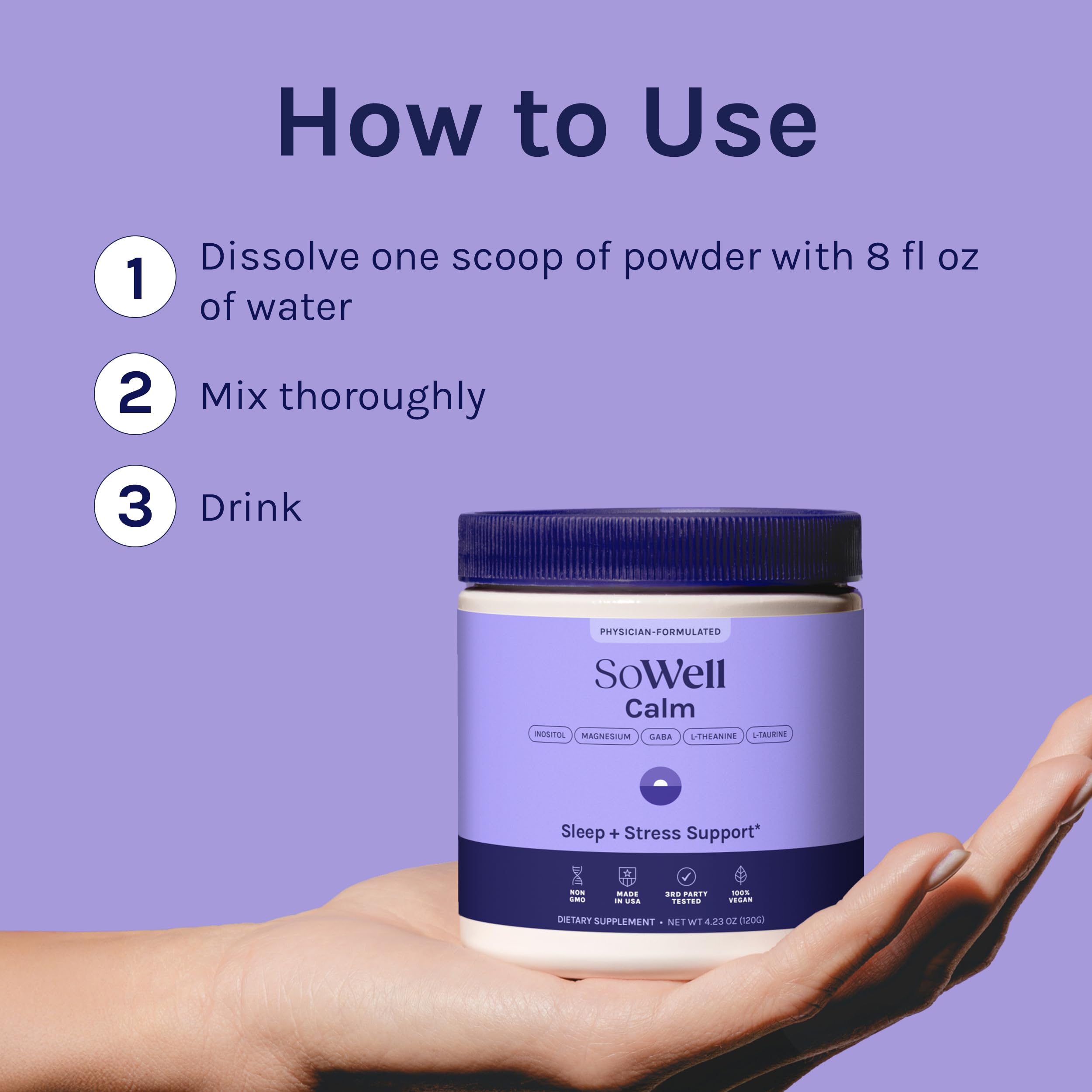 Powder container on a clean kitchen counter during routine.