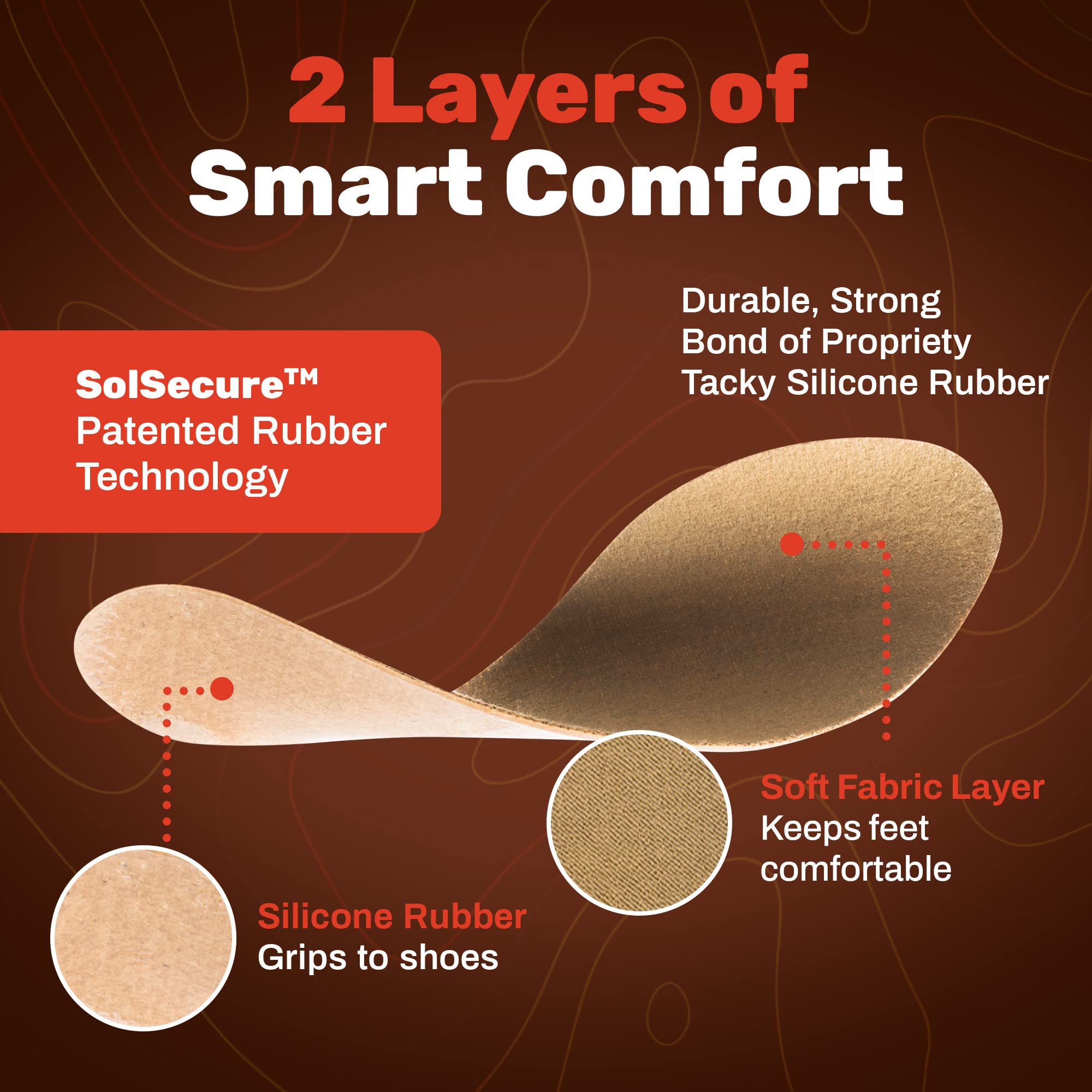Soxsols odor-absorbing inserts reduce foot odor during daily wear.