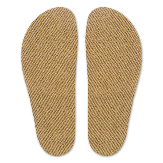Soxsols wool flat insert in sandals, top view for dry, comfortable feet.