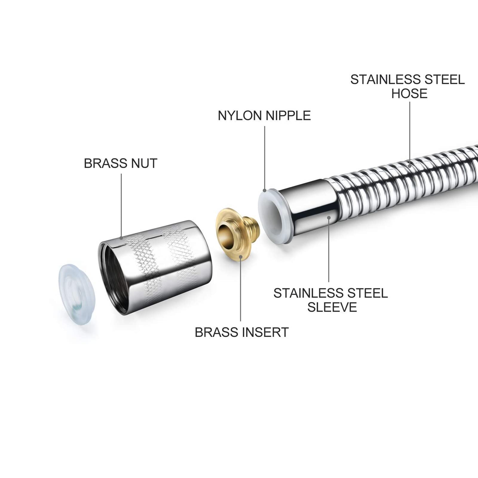 SOYESY complete kit in silver finish complements modern bathrooms