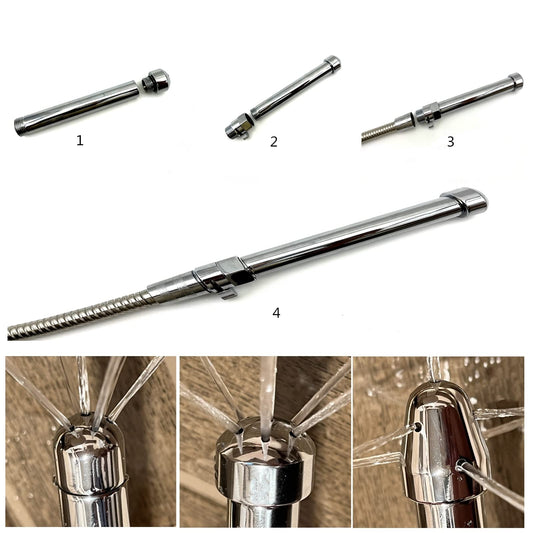 SOYESY shower hose connection close-up showing easy setup