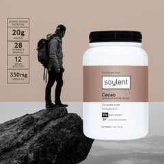 Soylent nutrition facts panel displays 39 nutrients for balanced daily intake