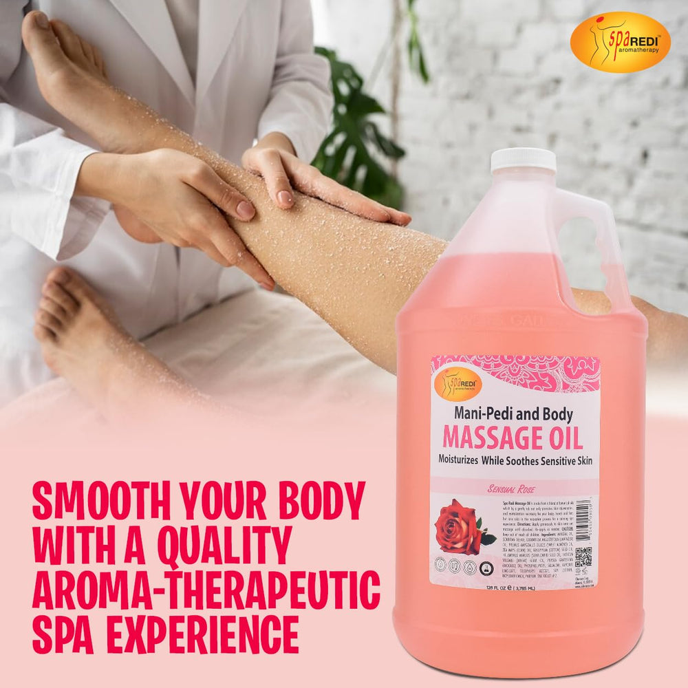 SPA REDI fast-absorbing oil texture ideal for quick spa sessions.