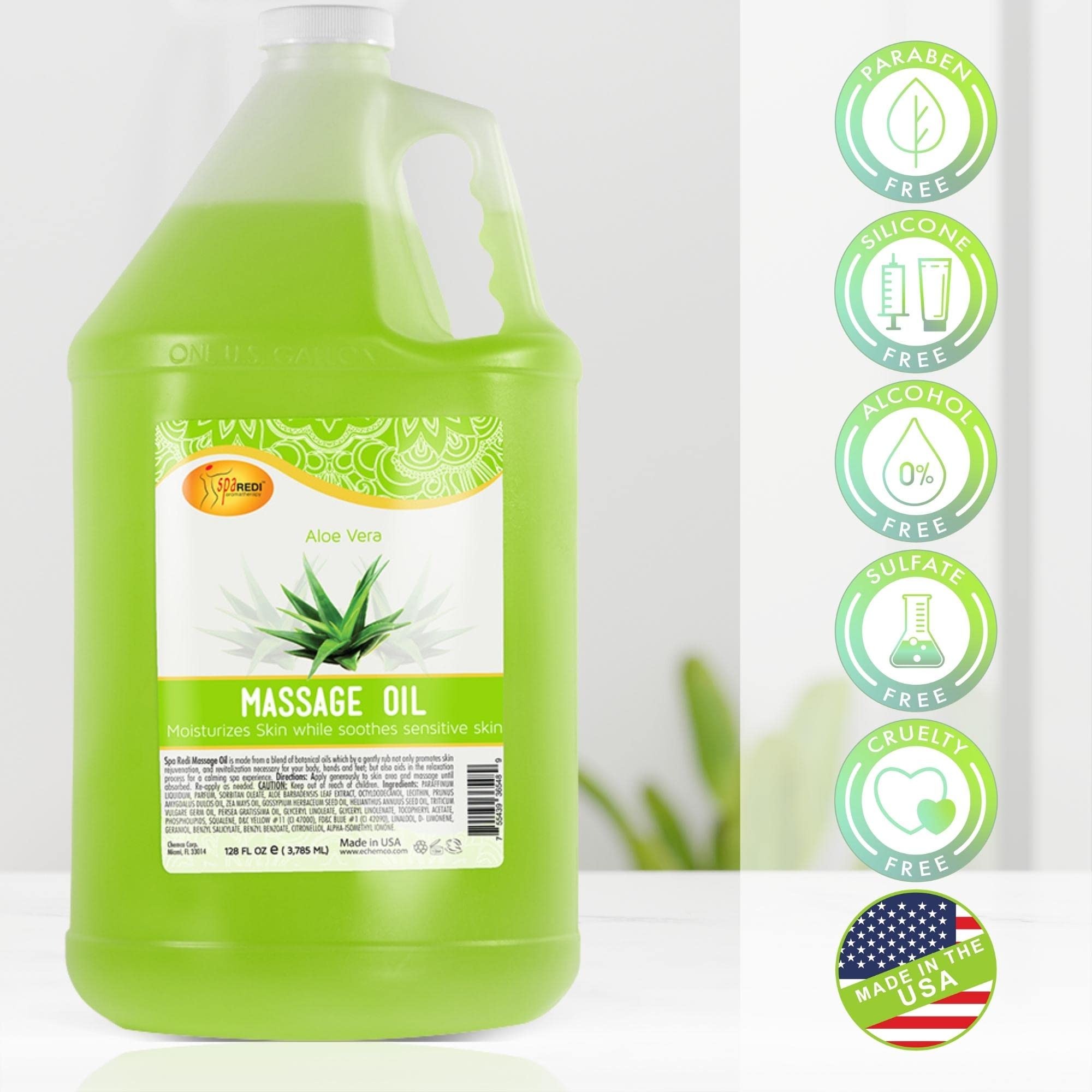 Made in USA SPA REDI Massage Oil Aloe Vera, trusted craftsmanship