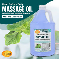 Spa Redi mint eucalyptus label highlights premium blend for skin hydration
