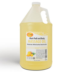 SPA REDI Pineapple Massage Oil bottle with uplifting aroma for relaxation.