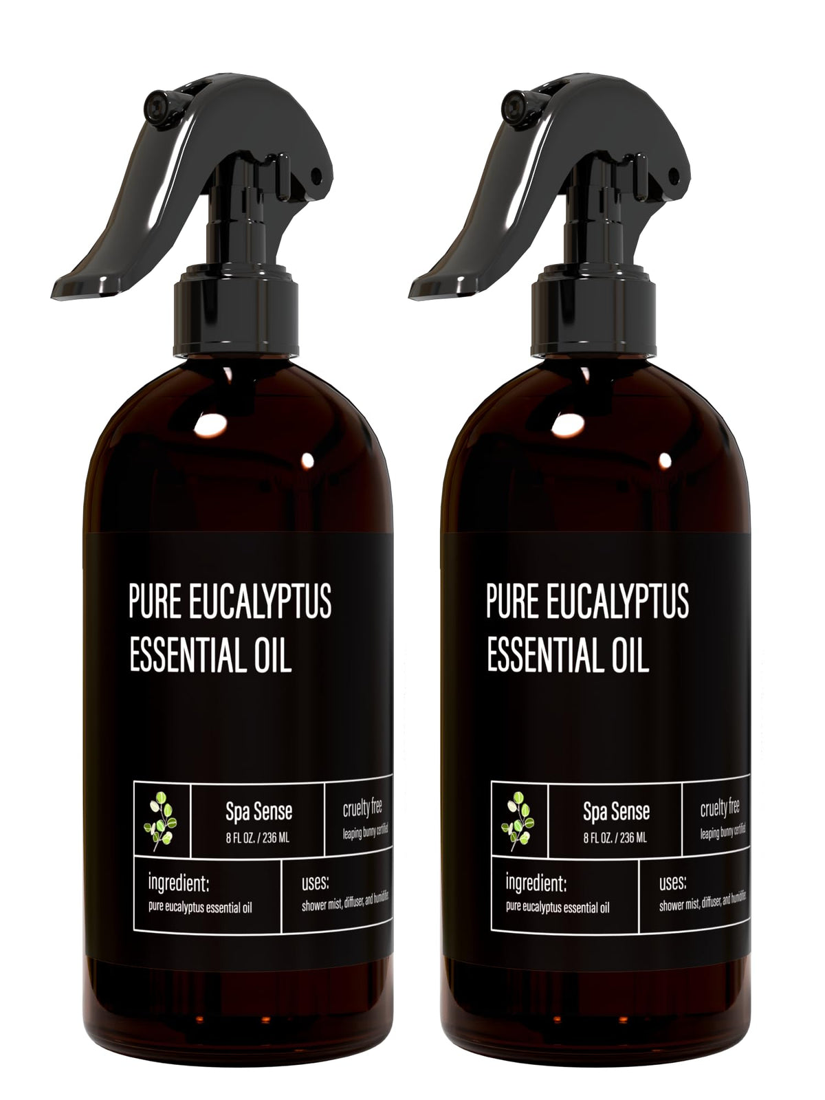 Spa Sense Pure Eucalyptus Shower Mist bottle for refreshing shower aroma