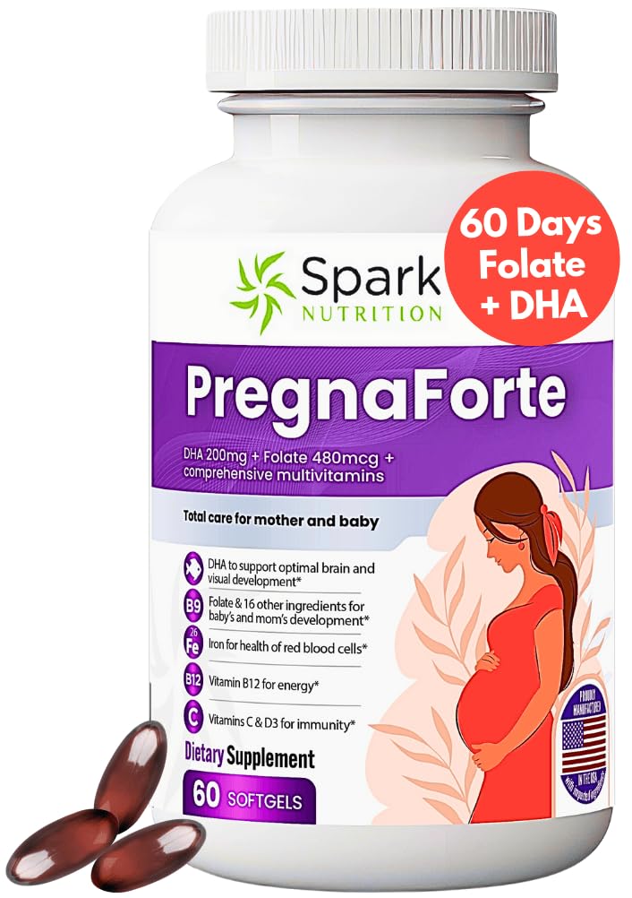 Spark Nutrition Pregnaforte bottle for daily prenatal support.