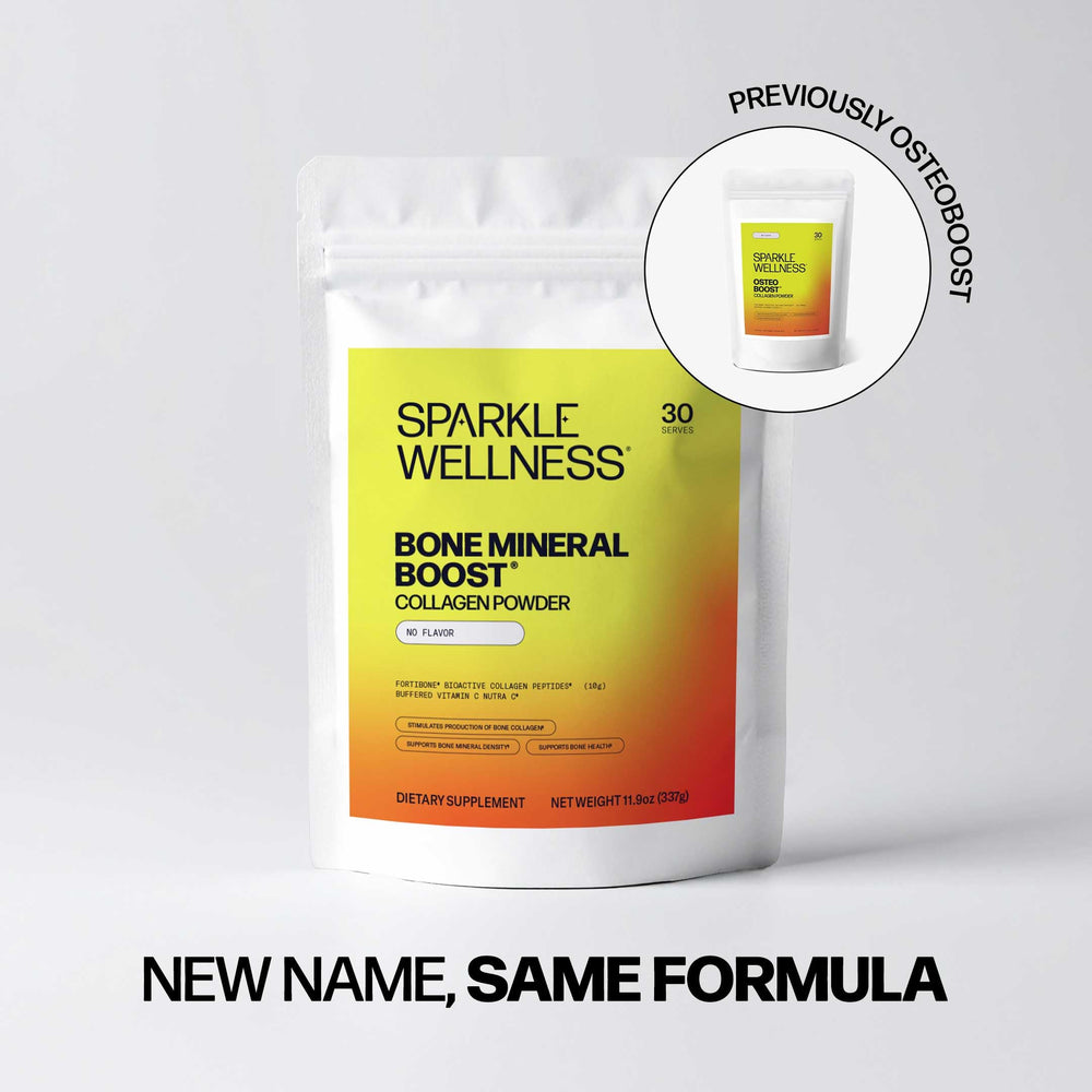 Fortibone mixed berry powder in glass ready to drink