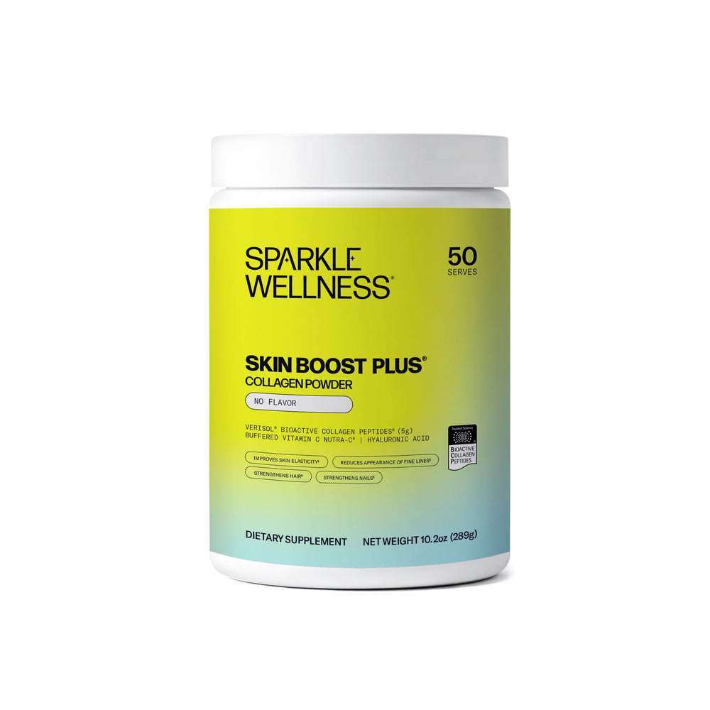 Sparkle Wellness VERISOL collagen bottle front view for convenient skin support