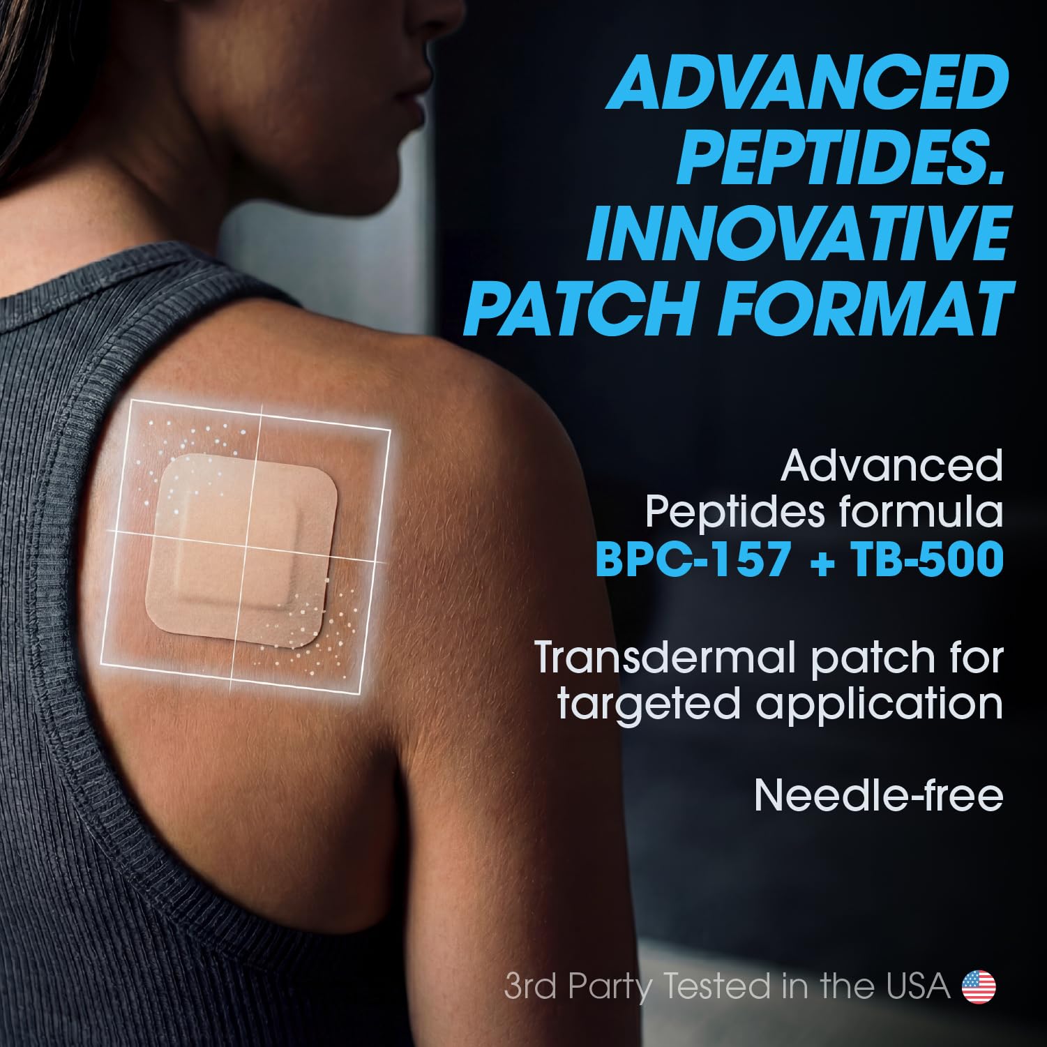 SpartaLife patch worn during a workout highlighting lightweight, discreet design