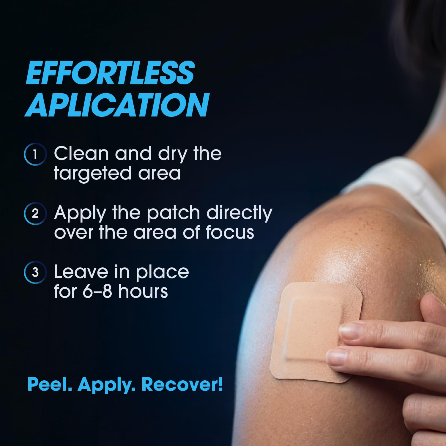 SpartaLife Peptide Recovery Patch menthol scent provides a refreshing feel.