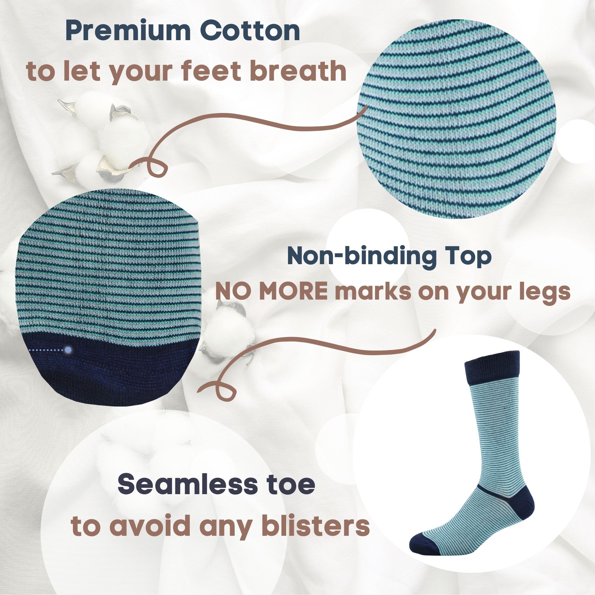 SPECIALFIT SOCKS stay-up design helps socks stay in place all day