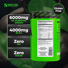 Species Nutrition Amino Evolved blue raspberry tub; ideal for refreshing amino boost