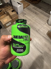 Species Nutrition Omegalyze ingredients graphic communicates omega-3, 6, and 7 blend.