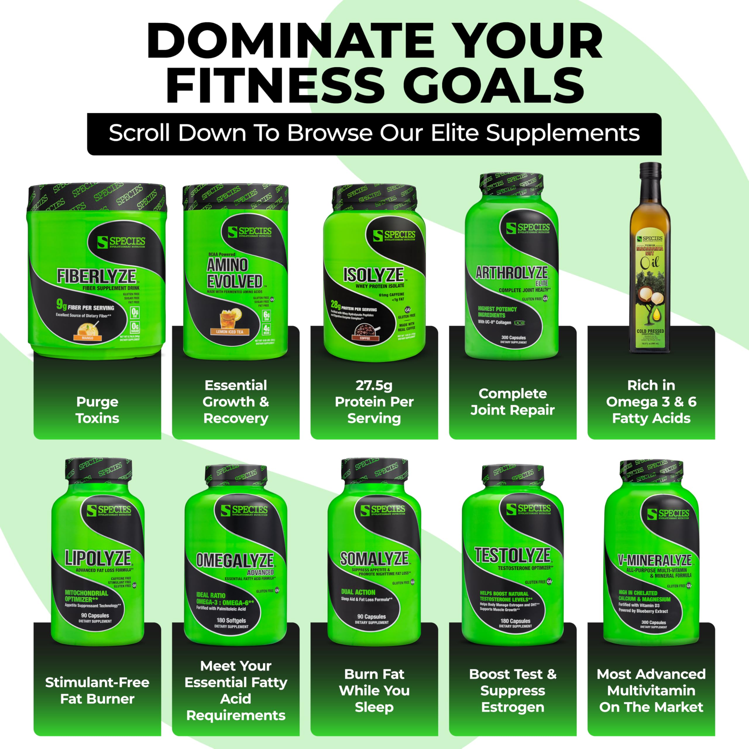 Species Nutrition Somalyze capsules in hand illustrate easy nightly access.