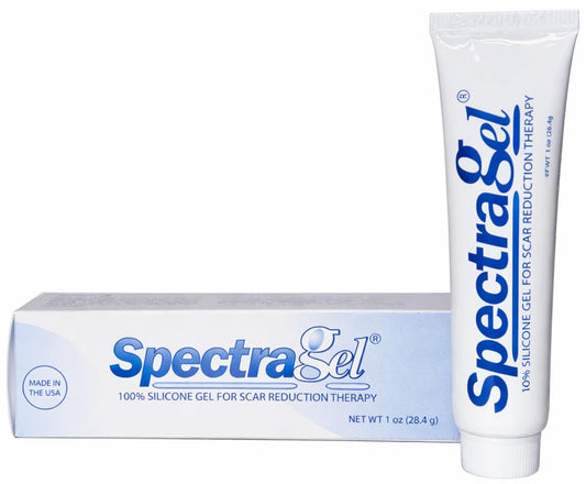 SpectraGel silicone scar gel tube for scar care and hydration on hypertrophic or keloid scars