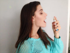 Spectraspray spray being dispensed for easy bedtime use