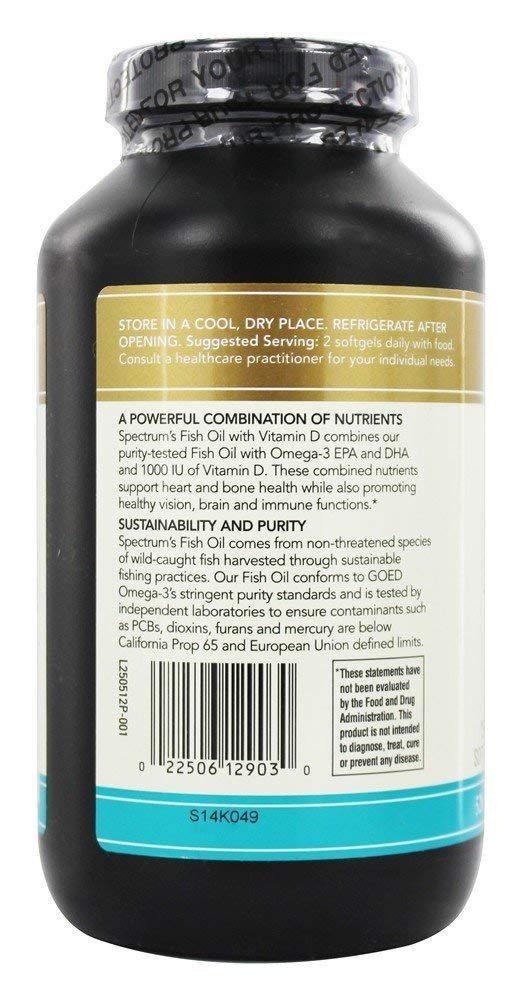 Spectrum Essentials Softgels pour bottle captures easy-to-swallow capsules and omega-3 richness