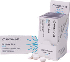 Speed Labs energy gum mint pack delivers quick, portable energy for on-the-go moments.